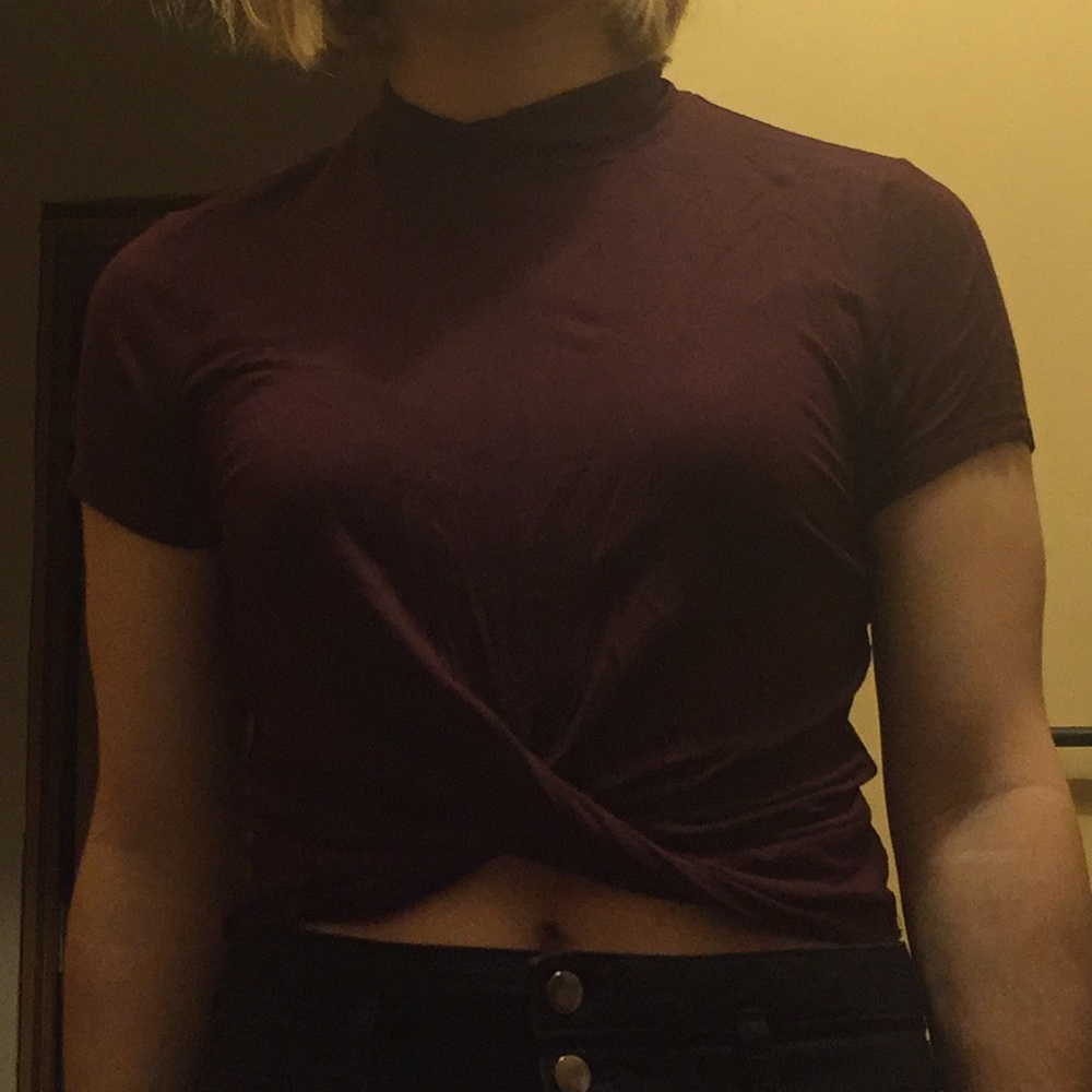 DONATING SOON Aeropostale Mock Turtleneck Crop Top